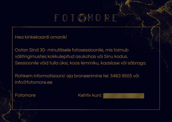 Kinkekaart fotosessioonile - Image 5