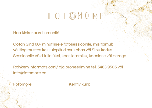 Kinkekaart fotosessioonile - Image 7