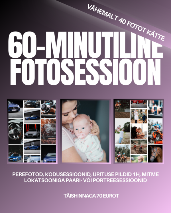 Fotosessioon 60 minutit